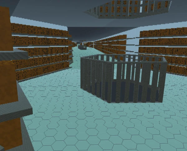 Endless hallway with one real hallway segment